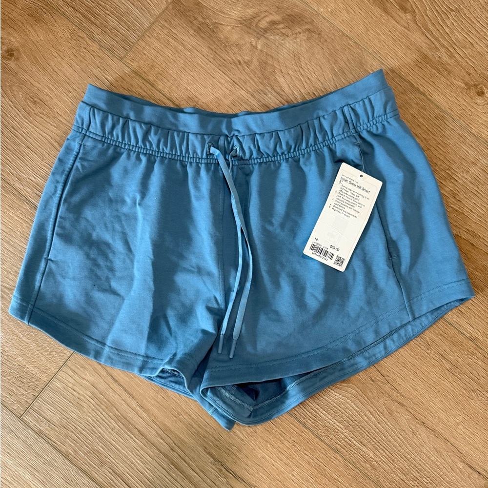 Lululemon Athletica Blue Athletic Shorts Elastic Waist